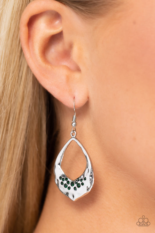 Paparazzi Accessories - CACHE Reserve - Green Earring 
