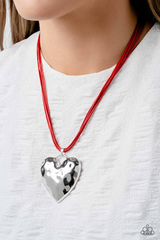 Paparazzi Accessories - Confident Courtship - Red Necklace Valentines