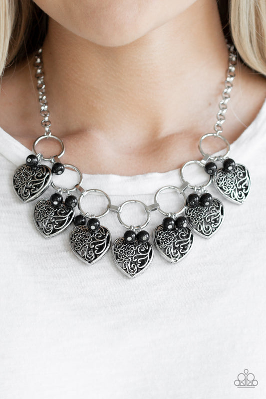 Paparazzi Accessories Very Valentine - Black Necklace