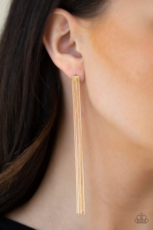 Head To Toe Dazzle Gold Post Earring One and Done - Jewels On The Run