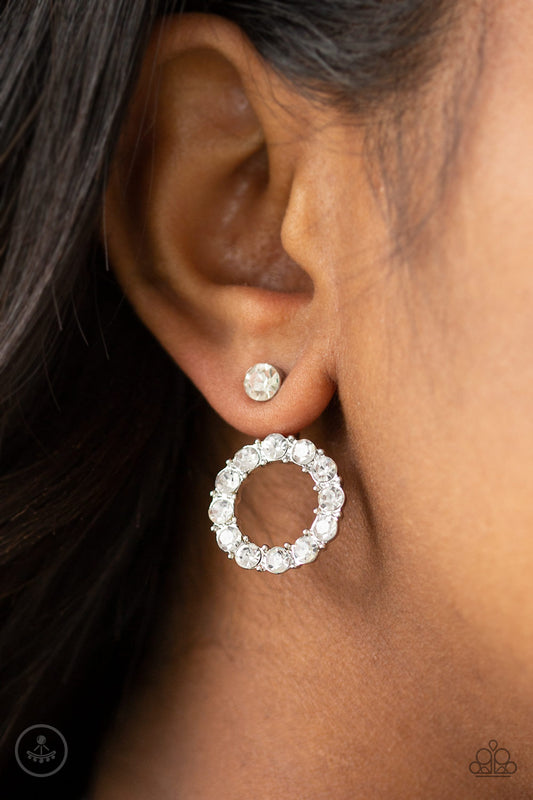 Paparazzi Accessories Diamond Halo - White Earring 