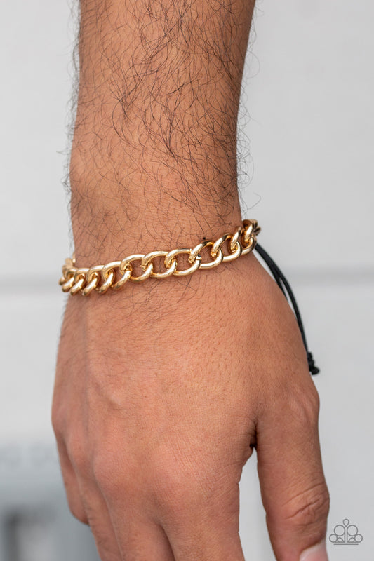 Paparazzi Accessories Sideline - Gold Uniquely Urban Bracelet