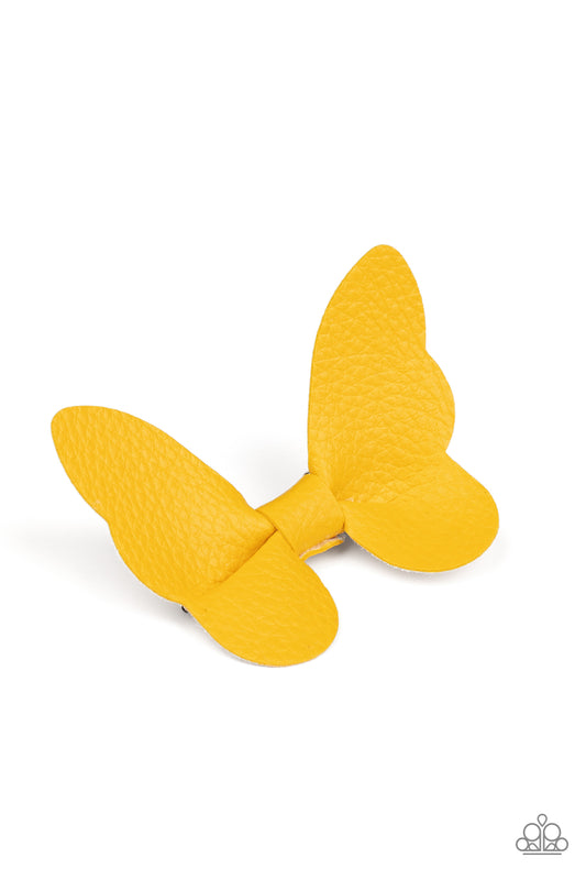 Paparazzi Accessories Butterfly Oasis - Yellow Hair Clips