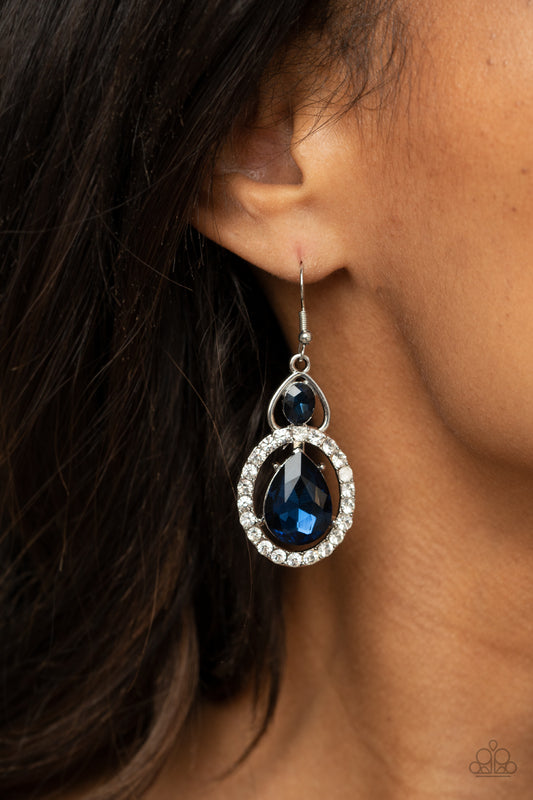 Paparazzi Accessories Double The Drama - Blue Earring 