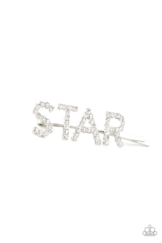 Paparazzi Accessories Star In Your Own Show - White Hair Clips