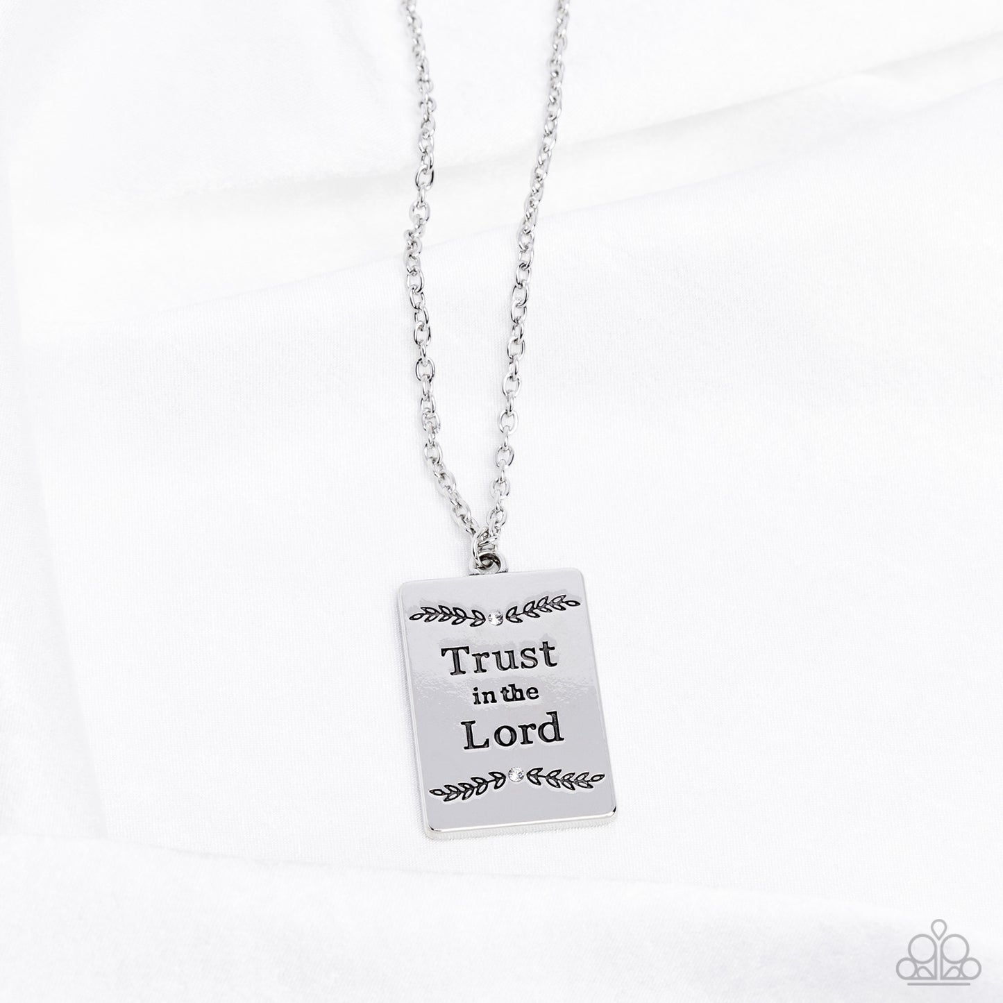 Paparazzi Accessories - All About Trust - White Necklace Inspirational