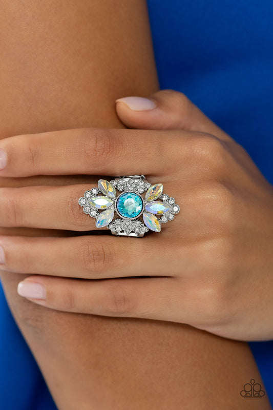 Paparazzi Accessories - GLISTEN Here! - Blue Rings Life of The Party July 2023