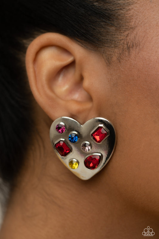 Paparazzi Accessories - Relationship Ready - Red Earring Valentines
