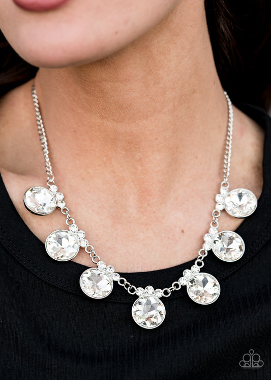 GLOW-Getter Glamour - White Necklace Convention Pieces 